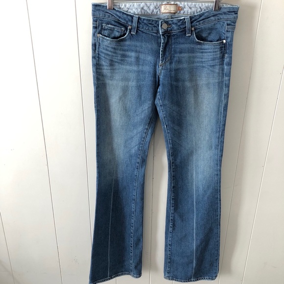 PAIGE Laurel Canyon l Sz 31 l Lightly Distressed Bootcut Jeans - Picture 3 of 12